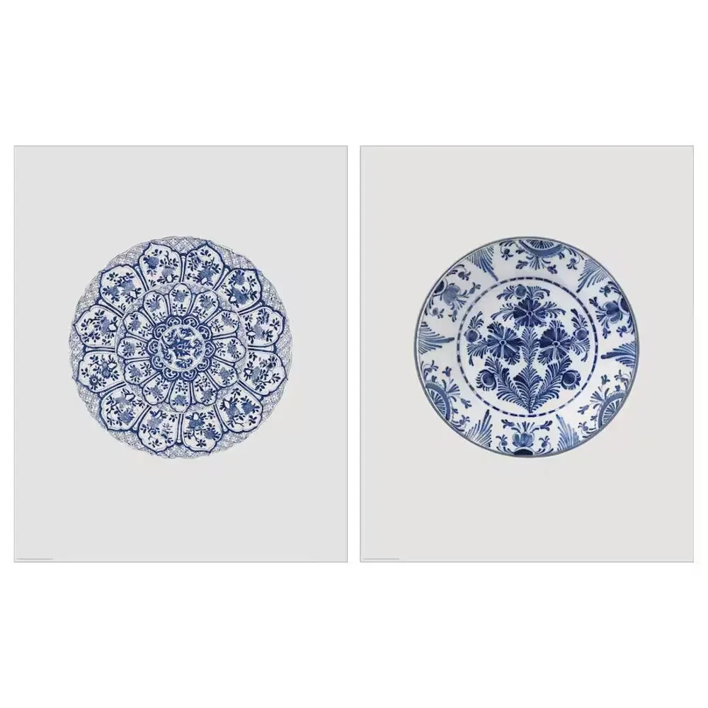 IKEA Bild Decorative Blue Dish Poster Wall Art